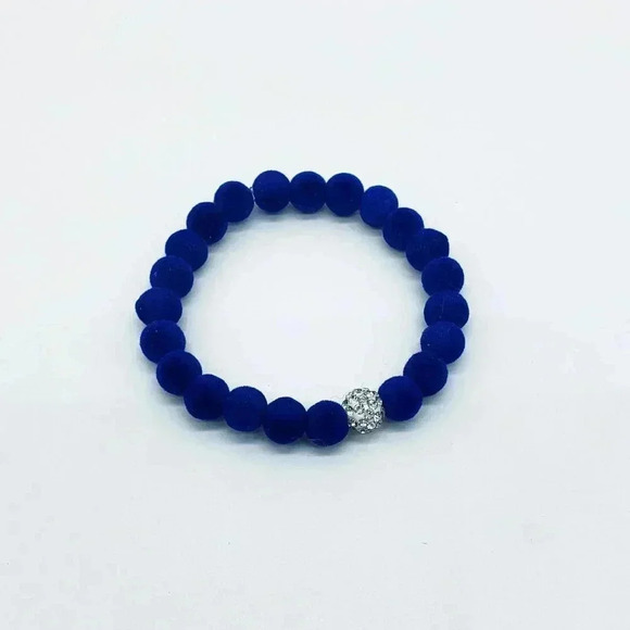 Handcrafted Velvet Bead Bracelet - Picture 2 of 2